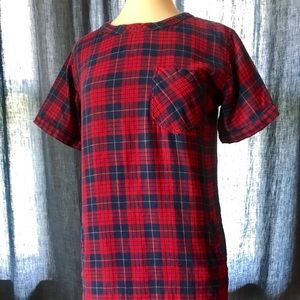 Madewell plaid shift dress